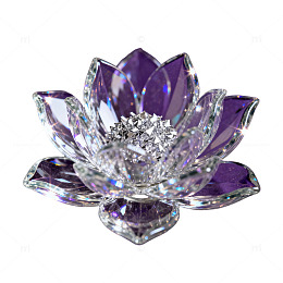 水晶莲花装饰品摆件