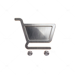 金属质感购物车图标设计