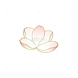 简约花朵线条插画