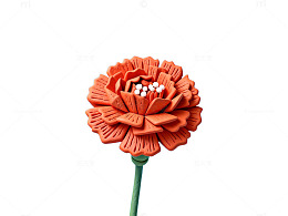粘土工艺红花