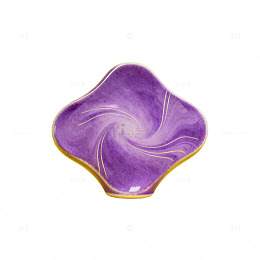 紫色陶瓷碗艺术装饰摆件