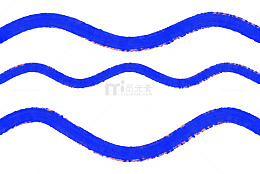 蓝波橙底简约线条图案