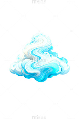 AI生成抽象云彩插画