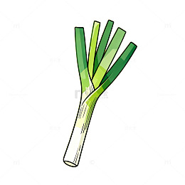 AI生成绿色大葱插图