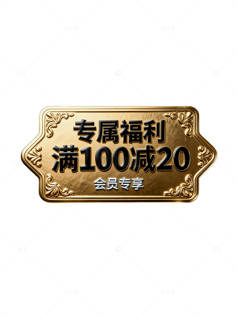 金属质感会员福利海报