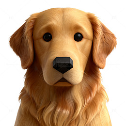 金毛犬卡通形象设计图