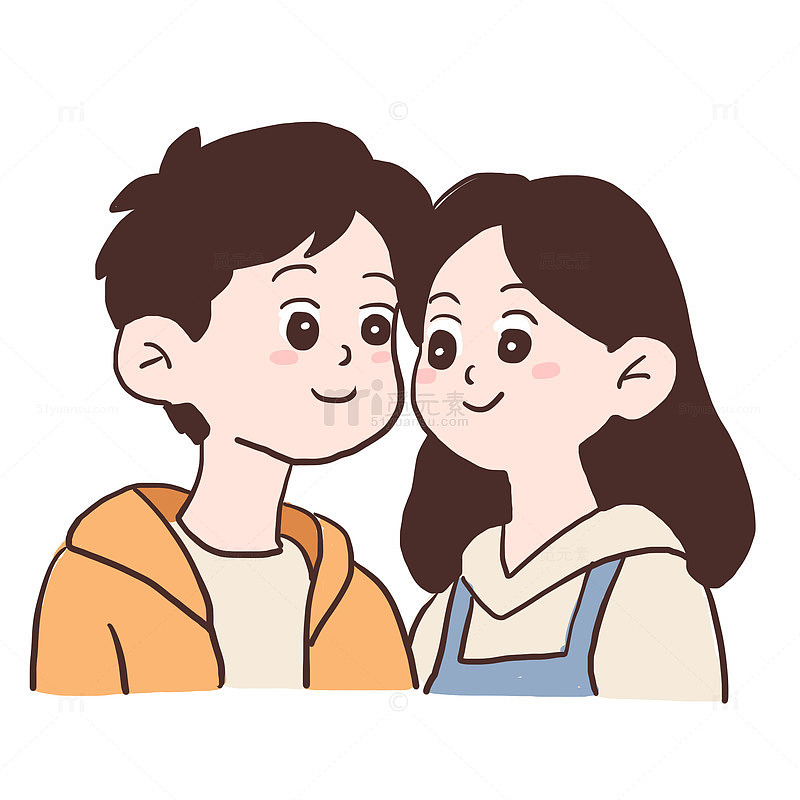 七夕中国情人节情侣免抠元素