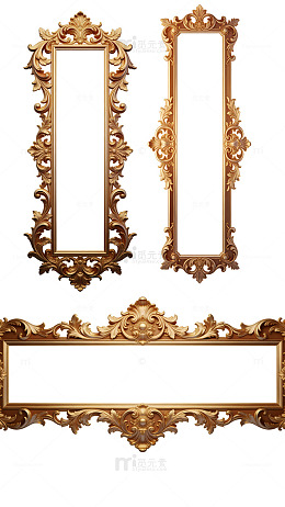 欧式宫廷边框长方形复古元素