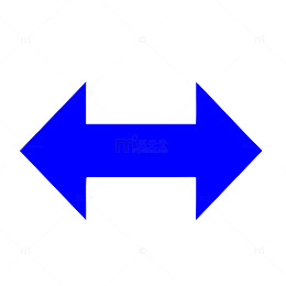 蓝色双向箭头指示图标