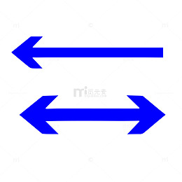 蓝色双向箭头指示标志