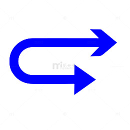 蓝色双向箭头指示图标啊