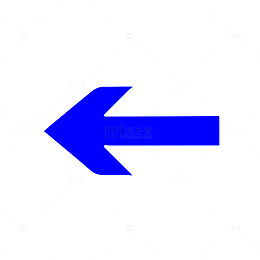 蓝色左转箭头标识