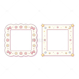 Q 版萌系卡通边框元素