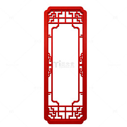 国风边框中式边框长方形对称