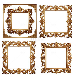 欧式宫廷边框正方形 复古元素