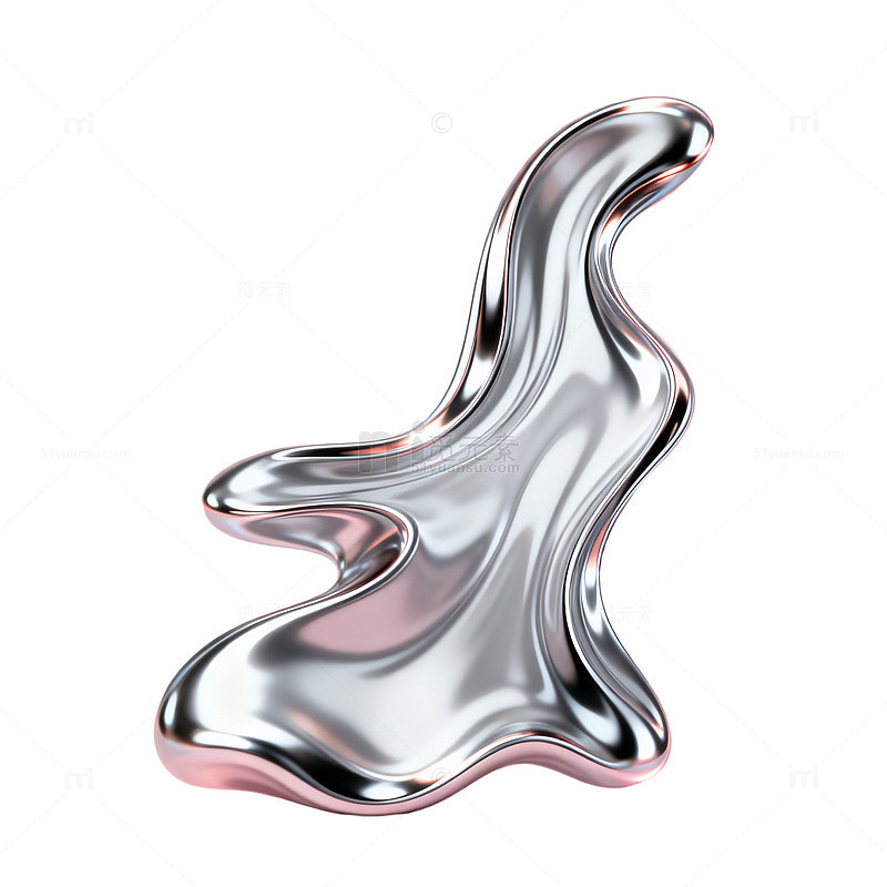 金属质感流动形态设计素材