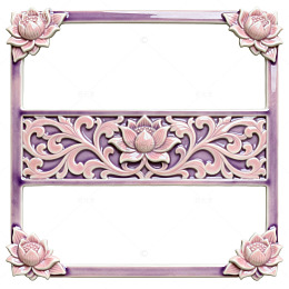 精致花卉装饰边框设计素材