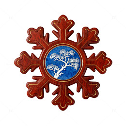 木制雪花装饰画