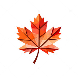 折纸风秋季枫叶艺术装饰