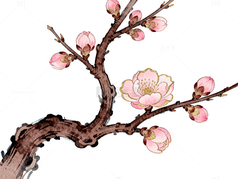 传统水墨梅花图