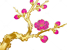 金枝玉叶花卉图案