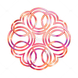 AI生成多彩圆环图案设计