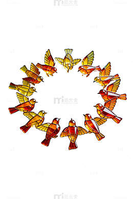 AI生成彩鸟灯饰艺术