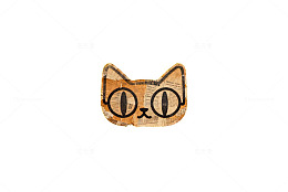 卡通猫咪头像平面设计素材