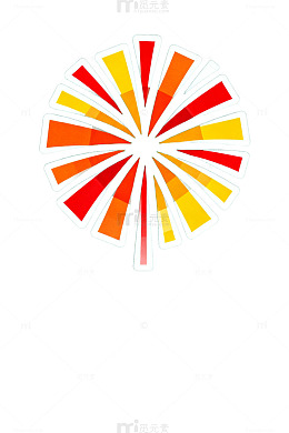 彩色放射状图案设计素材