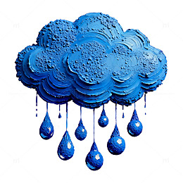 蓝色云彩艺术装饰设计