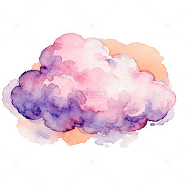 水彩云彩梦幻装饰画