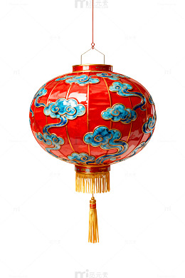 中国传统红色灯笼图案装饰元素