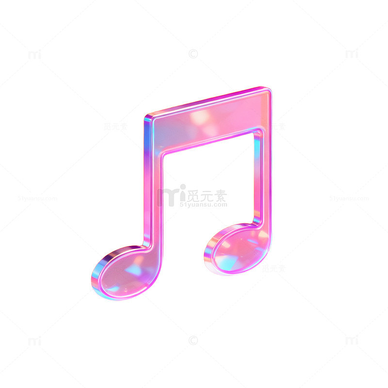 霓虹光音符艺术图标