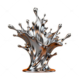 金属质感飞溅效果设计素材