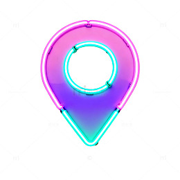 霓虹灯定位图标设计元素