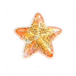 AI绘星形水果插画