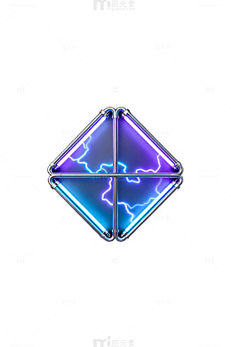 霓虹科技风几何图形设计