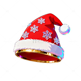 AI生成圣诞帽插画