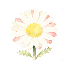 AI绘菊花淡雅插画