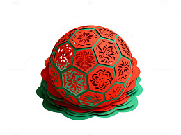 传统彩绘球形装饰工艺品