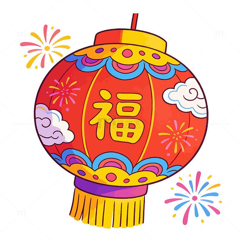 多巴胺灯笼元素