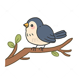 动物小鸟春天卡通元素