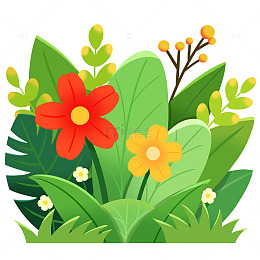 植物花卉组合元素