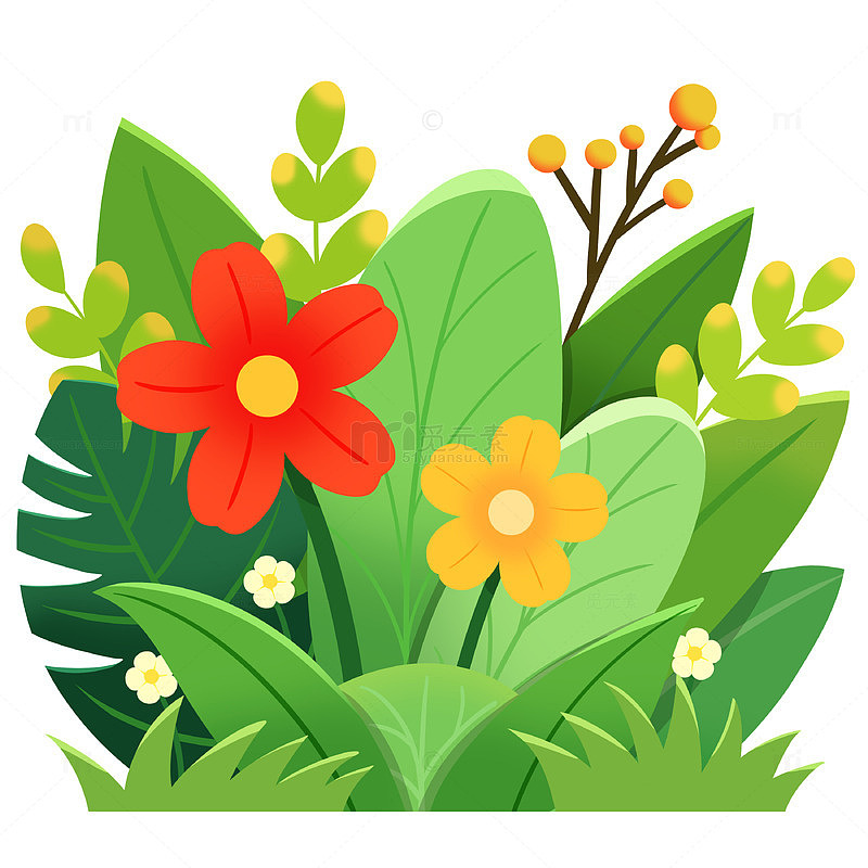 植物花卉组合元素
