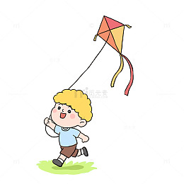 春天放风筝活动手绘元素
