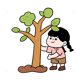 春季植树树枝免抠元素