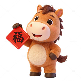 卡通马年祝福图片