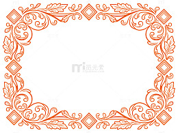 古典欧式花纹边框装饰图案
