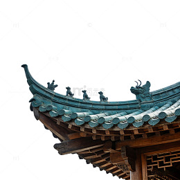 古风建筑屋檐特写