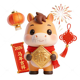 可爱卡通牛年吉祥物